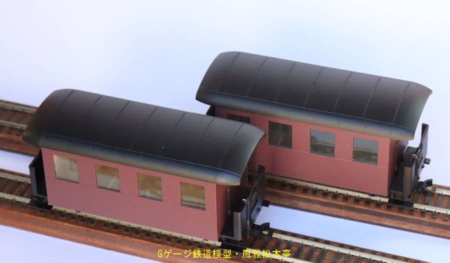 フライシュマン製マジックトレインの正体の丸屋根不明2軸客車。