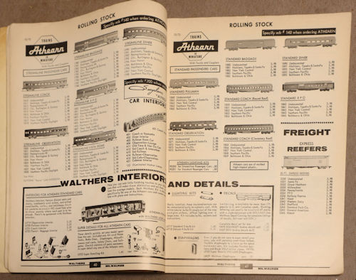 ウォルサーズの1974年版(昭和49年版)カタログ。Walthers HO catalog 1974 edition.