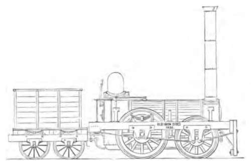 ボールドウィンが初めて製造した蒸気機関車「オールド・アイアンサイズ」。Baldwin made first steam locomotive namde Old Ironsides.