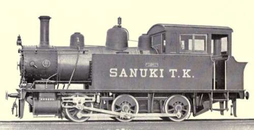 ブルックス製蒸気機関車(讃岐鉄道？)。Brooks made locomotive, Sanuki Ry of Japan.