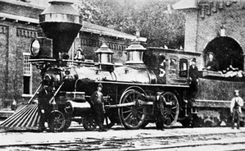 ピッツバーグ製蒸気機関車(1880年製)。