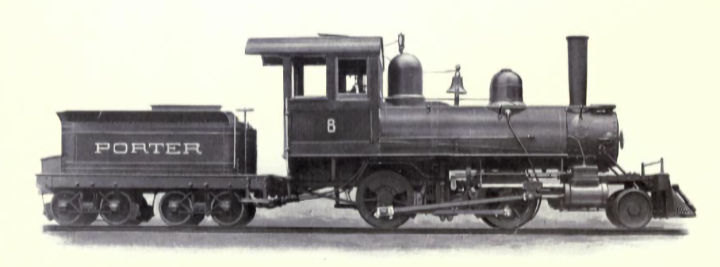 ポーター(H.K.Porter)製2-4-0テンダ機。Porter made 2-4-0 locomotive w/tender.