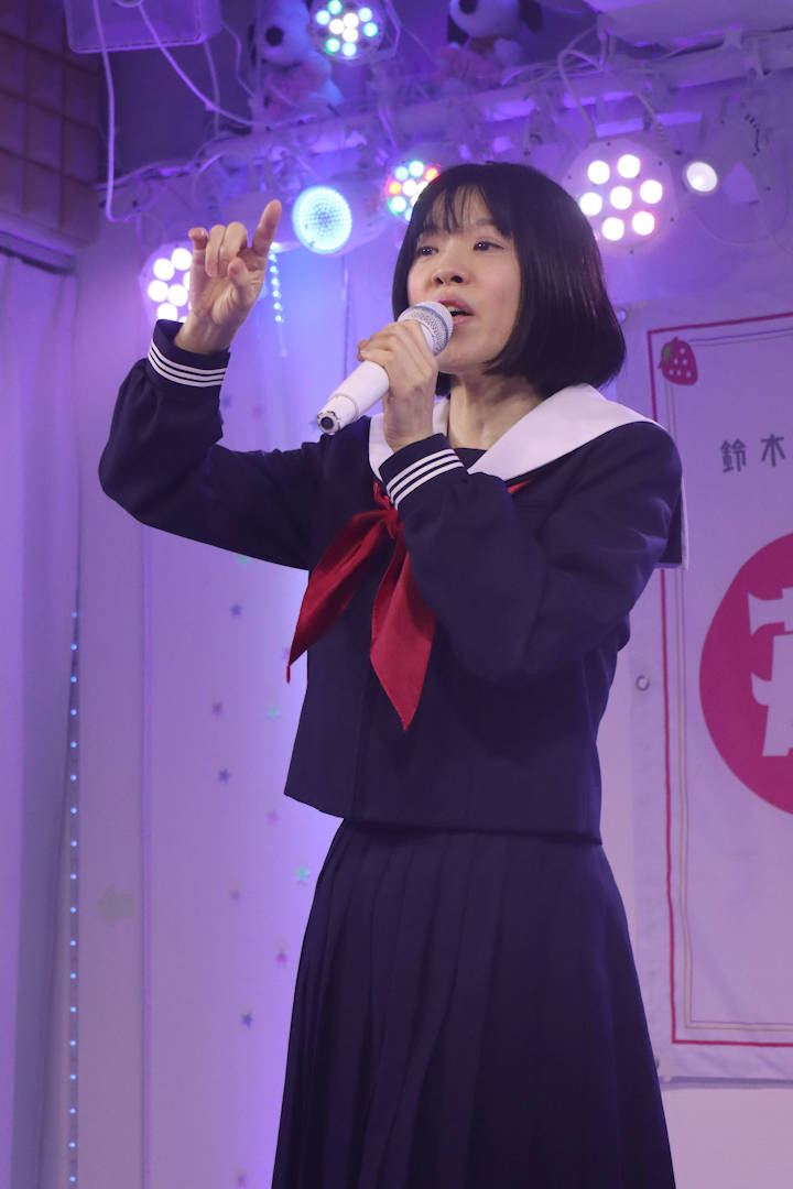 森口こころさん。2024年(令和6年)4月、ライブスペース・マリールーにて撮影。