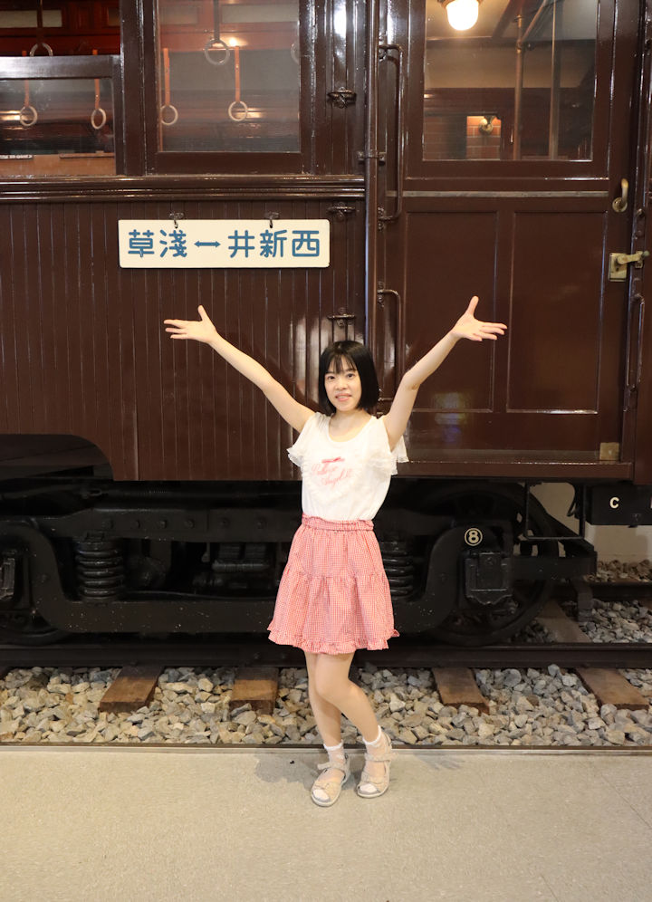 森口こころさん。2025年(令和7年)9月、東武博物館(東京都墨田区)にて撮影。