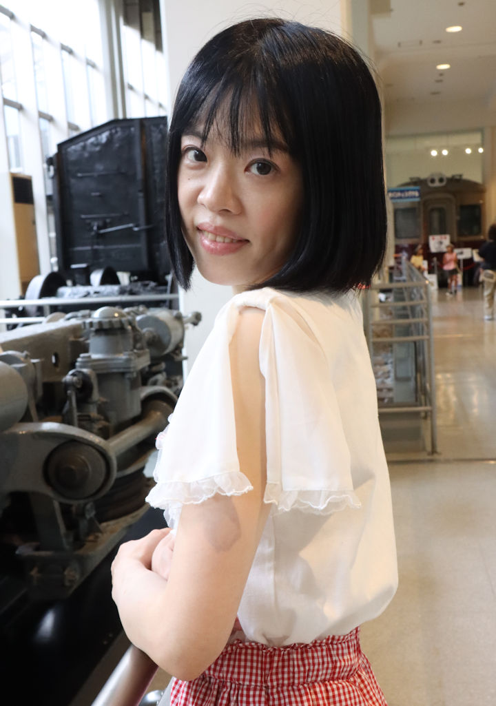 森口こころさん。2025年(令和7年)9月、東武博物館(東京都墨田区)にて撮影。