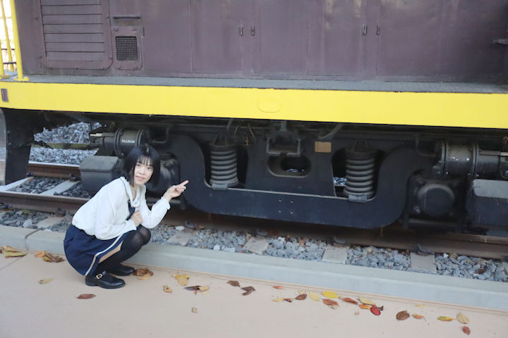 森口こころさん。2025年(令和7年)11月、鉄道博物館(埼玉県さいたま市大宮区)にて撮影。