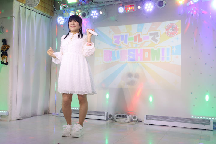 ほしみらい姫。2025年(令和7年)8月、ライブスペース・マリールー(東京都北区)にて開催された「マリールーで歌いまSHOW」に際して撮影。