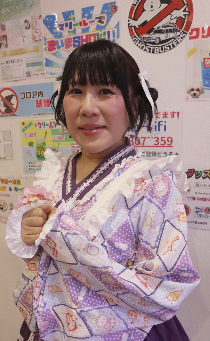 ほしみらい姫。2026年(令和8年)3月、ライブスペース・マリールー(東京都北区)にて開催された「苺日和(いちごびより)」に際して撮影。