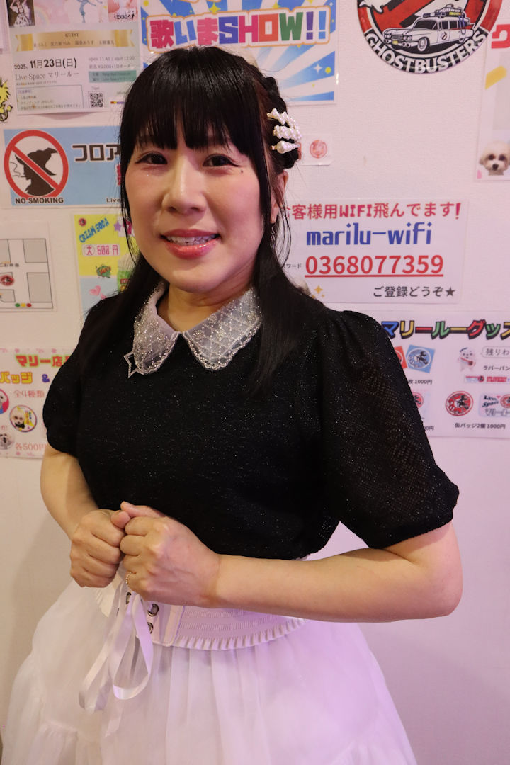 ほしみらい姫。2026年(令和8年)6月、ライブスペース・マリールー(東京都北区)にて開催された「苺日和」に際して撮影。