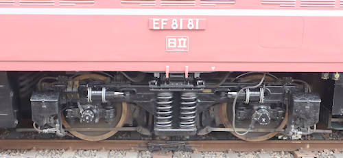 国鐵EF81-81が履くDT139台車。2021年(令和3年)1月、JR東北本線大宮(おおみや：埼玉県さいたま市大宮区)にて撮影。