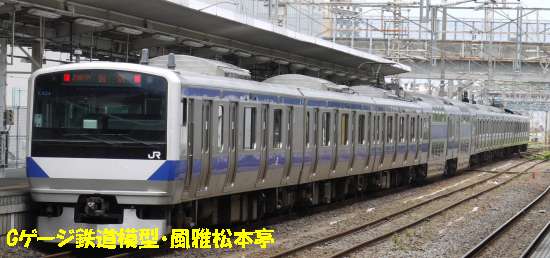 JR東日本E531系。2012年(平成24年)7月、JR常磐線土浦(つちうら：茨城県土浦市)駅にて撮影。