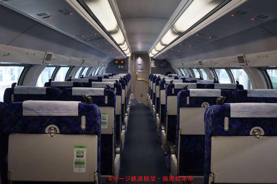 JR東日本E233系3000番代車(サロE232-3030)の車内。2023年(令和5年)7月、JR高崎線高崎(たかさき：群馬県高崎市)駅にて撮影。