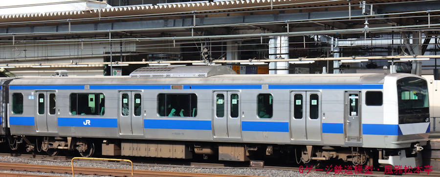 JR東日本クハE530-19。2023年(令和5年)2月、JR常磐線日暮里(にっぽり：東京都荒川区)駅にて撮影。