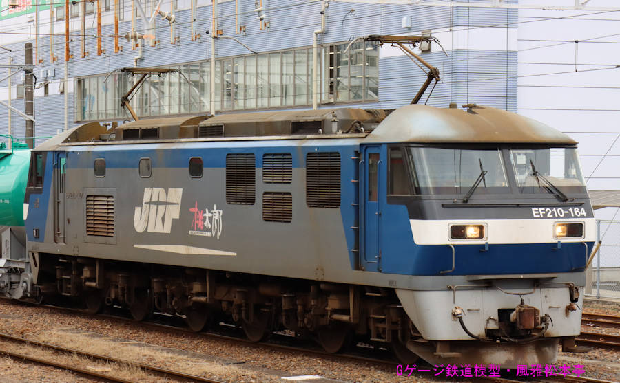 日本貨物鉄道EF210-164。2022年(令和4年)10月、JR蘇我(そが：千葉県千葉市中央区)駅にて撮影。
