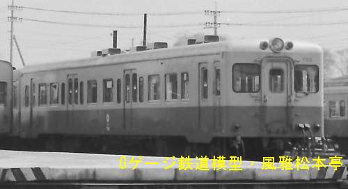 関東鉄道キハ755。1988年(昭和63年)3月、関東鉄道常総線水海道(みつかいどう：茨城県水海道)駅にて撮影。