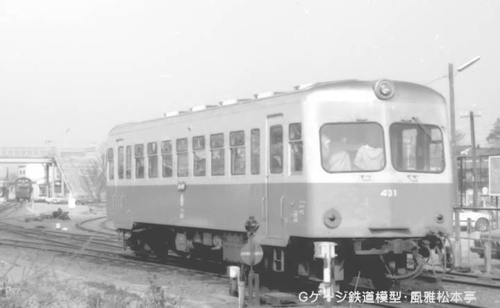 鹿島鉄道キハ431。1988年(昭和63年)1月、鹿島鉄道石岡(いしおか：茨城県石岡市)駅付近にて撮影。