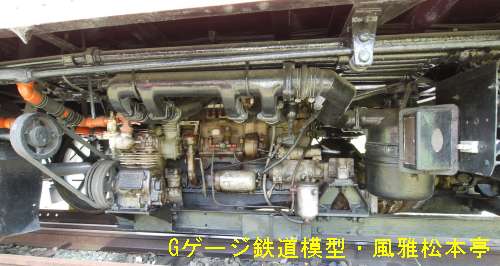 加悦鉄道キハ101のエンジン。2010年(平成22年)5月、加悦SL広場(京都府与謝郡与謝野町)にて撮影。