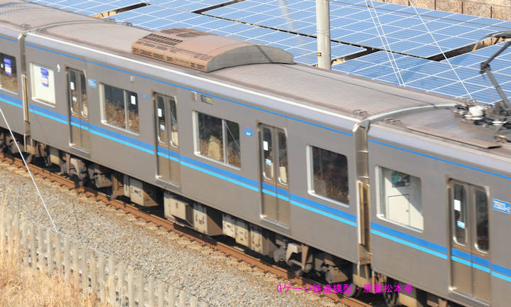北総鉄道7503-3。2017年(平成29年)1月、北総鉄道印旛日本医大(いんばにほんいだい：千葉県印西市)＝千葉ニュータウン中央(ちばにゅーたうんちゅうおう：千葉県印西市)駅間にて撮影。