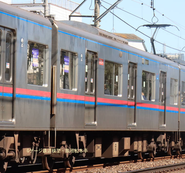 京成電鉄3028-3。2025年(令和7年)4月、京成電鉄上野線京成小岩(けいせいこいわ：東京都江戸川区)駅付近にて撮影。