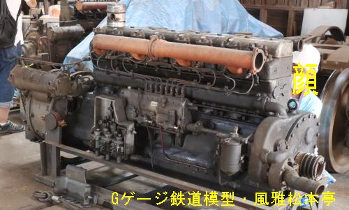 小湊鉄道キハ200型が使用しているDMH17C型エンジン、この個体はダイハツ製です。2021年(令和3年)6月、小湊鉄道五井機関区にて許可を得て撮影。