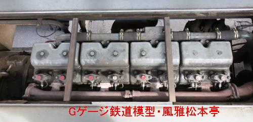 小湊鉄道キハ200型が使用しているDMH17C型エンジン。2021年(令和3年)6月、小湊鉄道五井機関区にて許可を得て撮影。
