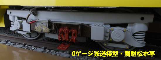 名古屋市営地下鉄100型の台車。2012年(平成24年)2月、名古屋市レトロ電車館にて撮影。