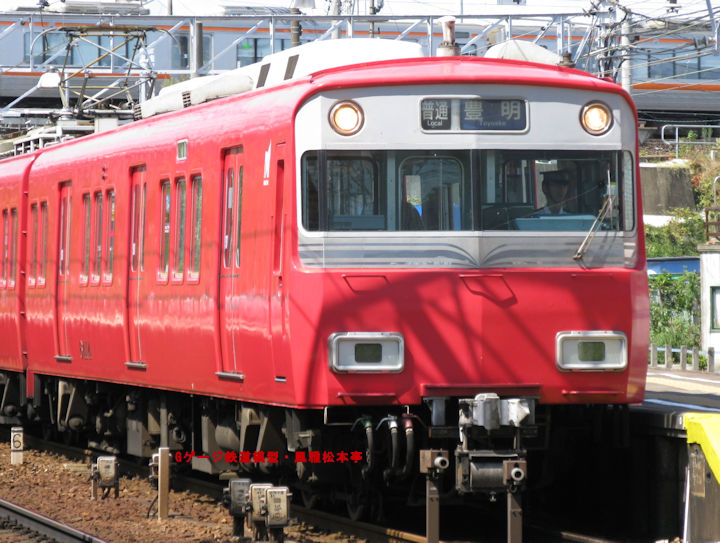 名古屋鉄道ク6414。2009年(平成21年)9月、名鉄名古屋本線西枇杷島(にしびわじま：愛知県清須市)駅にて撮影。
