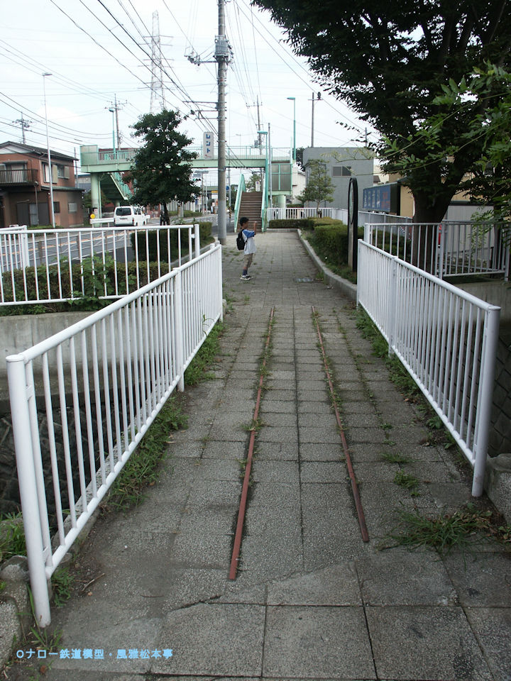 川井宿のトロッコ保存場所周辺。2004年(平成16年)9月撮影。
