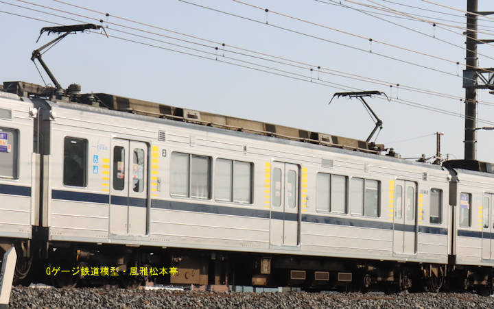 東武鉄道モハ22448。2025年(令和7年)3月、東武鉄道日光線栗橋(くりはし：埼玉県久喜市)駅＝南栗橋(みなみくりはし：埼玉県久喜市)駅間にて撮影。