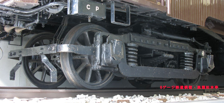 東武鉄道デハ1型デハ五号の履いている台車。2008年(平成20年)10月、東武博物館(とうぶはくぶつかん:東京都墨田区)にて撮影。