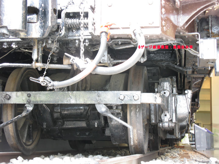 東武鉄道デハ1型デハ五号の履いている台車。2008年(平成20年)10月、東武博物館(とうぶはくぶつかん:東京都墨田区)にて撮影。