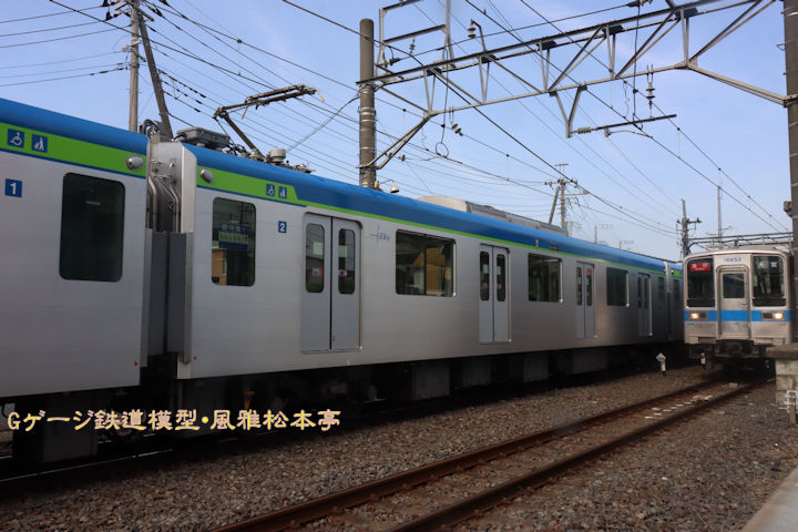 東武鉄道モハ84503。2025年(令和7年)5月、東武鉄道野田線藤の牛島(ふじのうしじま：埼玉県春日部市)駅にて撮影。