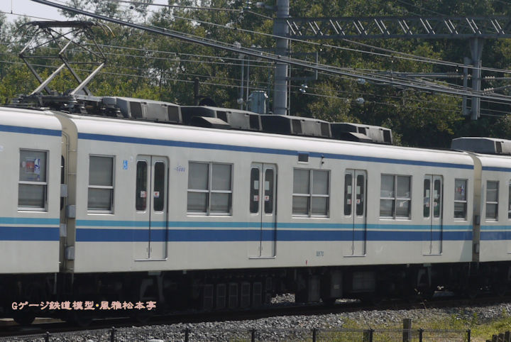 東武鉄道モハ8870。2013年(平成25年)9月、東武鉄道野田線七光台(ななこうだい：千葉県野田市)駅にて撮影。