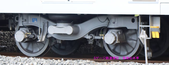東武鉄道クハ81500型が履くSS-195T台車(クハ81505)。2025年(令和7年)4月、東武鉄道野田線七光台(ななこうだい：千葉県野田市)駅にて撮影。