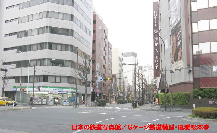 都電11系統廃線跡(東京都新宿区)。2009年(平成21年)2月撮影。