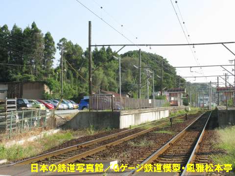 豊橋鉄道渥美線杉山(すぎやま：愛知県豊橋市)駅。2009年(平成21年)8月撮影。