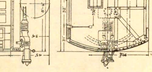 トムリンソン連結器を使用している電車の図面、九州鉄道1型。「最新電動客車明細表及型式図集」より。