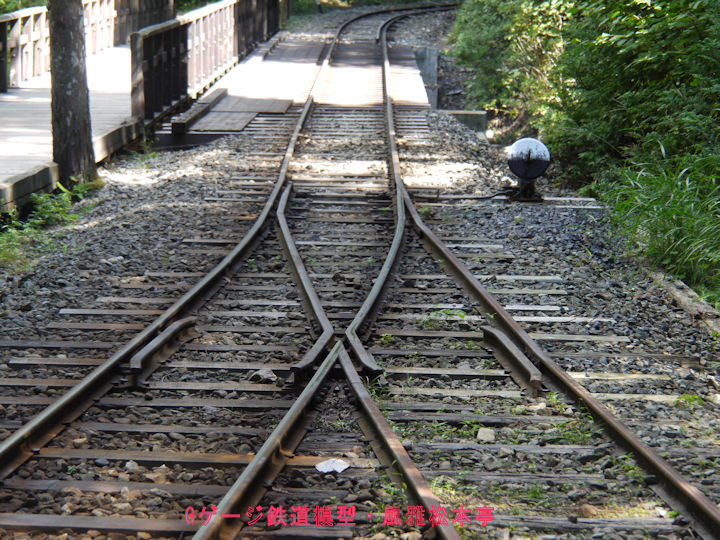 Yポイント。2010年(平成22年)9月、赤沢森林鉄道(長野県木曽郡上松町)にて撮影。