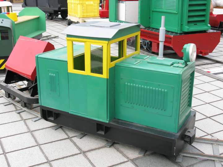八木軽便鉄道の機関車。2009年(平成21年)8月撮影。