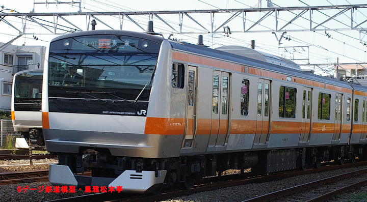JR東日本クハE233-22。2007年(平成19年)10月、JR青梅線拝島(はいじま：東京都昭島市)駅にて撮影。